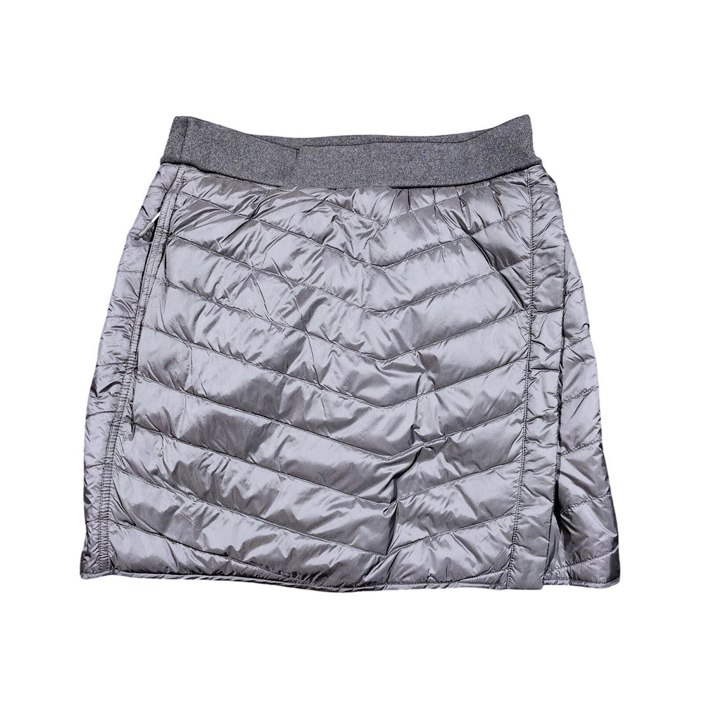 NWT Adventure Ultra Light Down Wrap Black Skirt Snap Front Fleece Lined Sz M